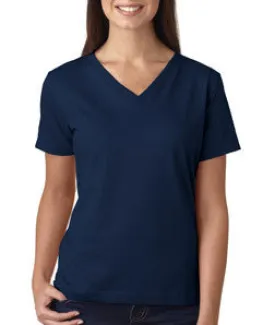 3587 LA T Ladies' V-Neck T-Shirt Navy