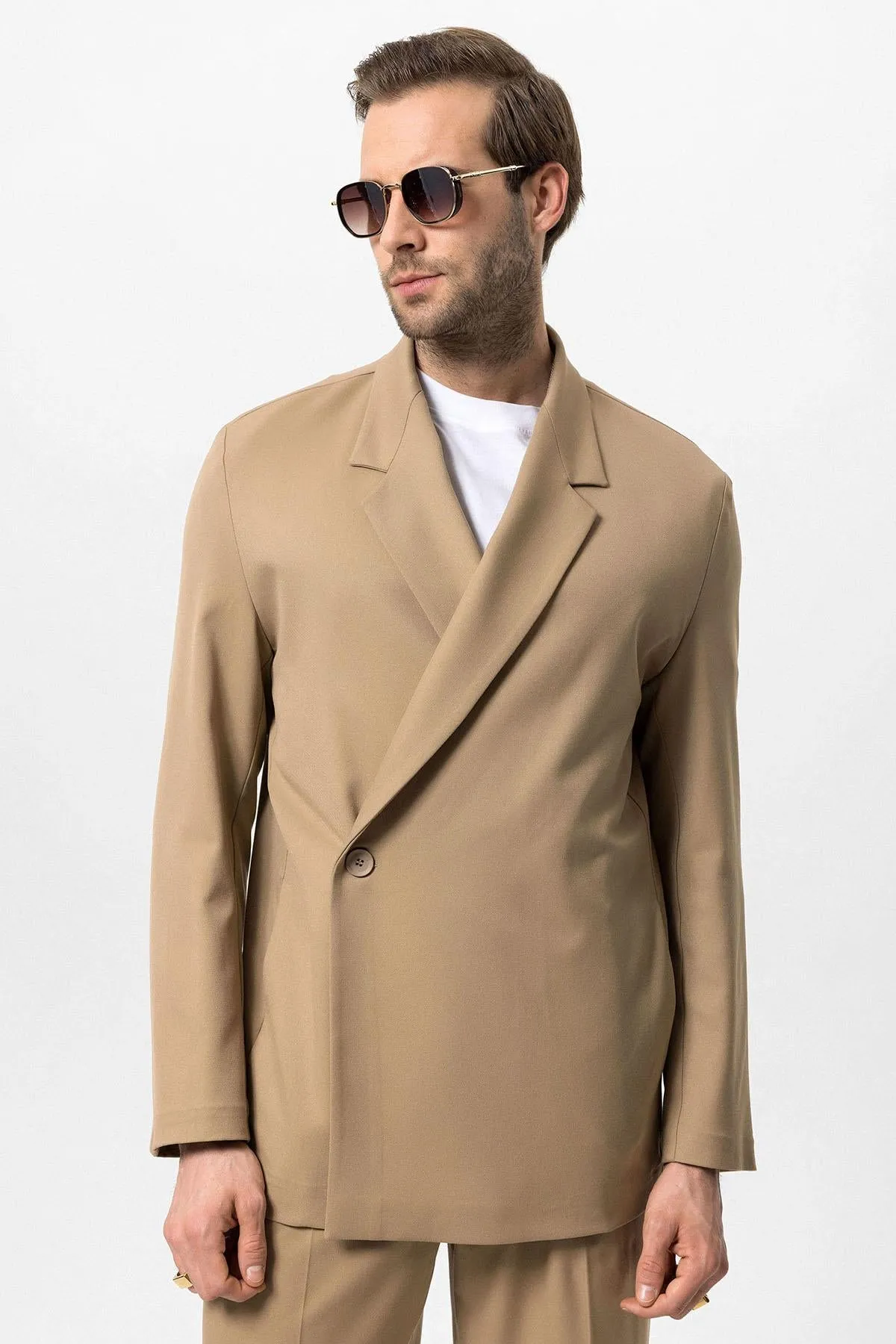 ANT Double Breasted Closure Hidden Pocket Men's Blazer Jacket - Krefeld