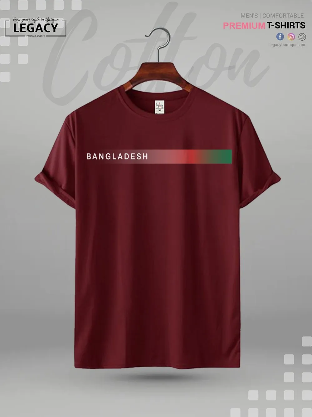 Bangladesh Print Men's High Quality T-Shirt In Lowest Price Only In Dhaka