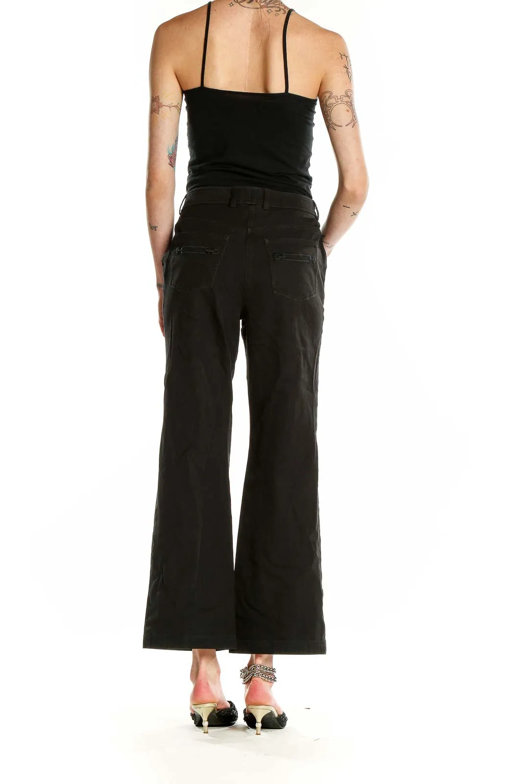 Black Wide-Leg Trousers