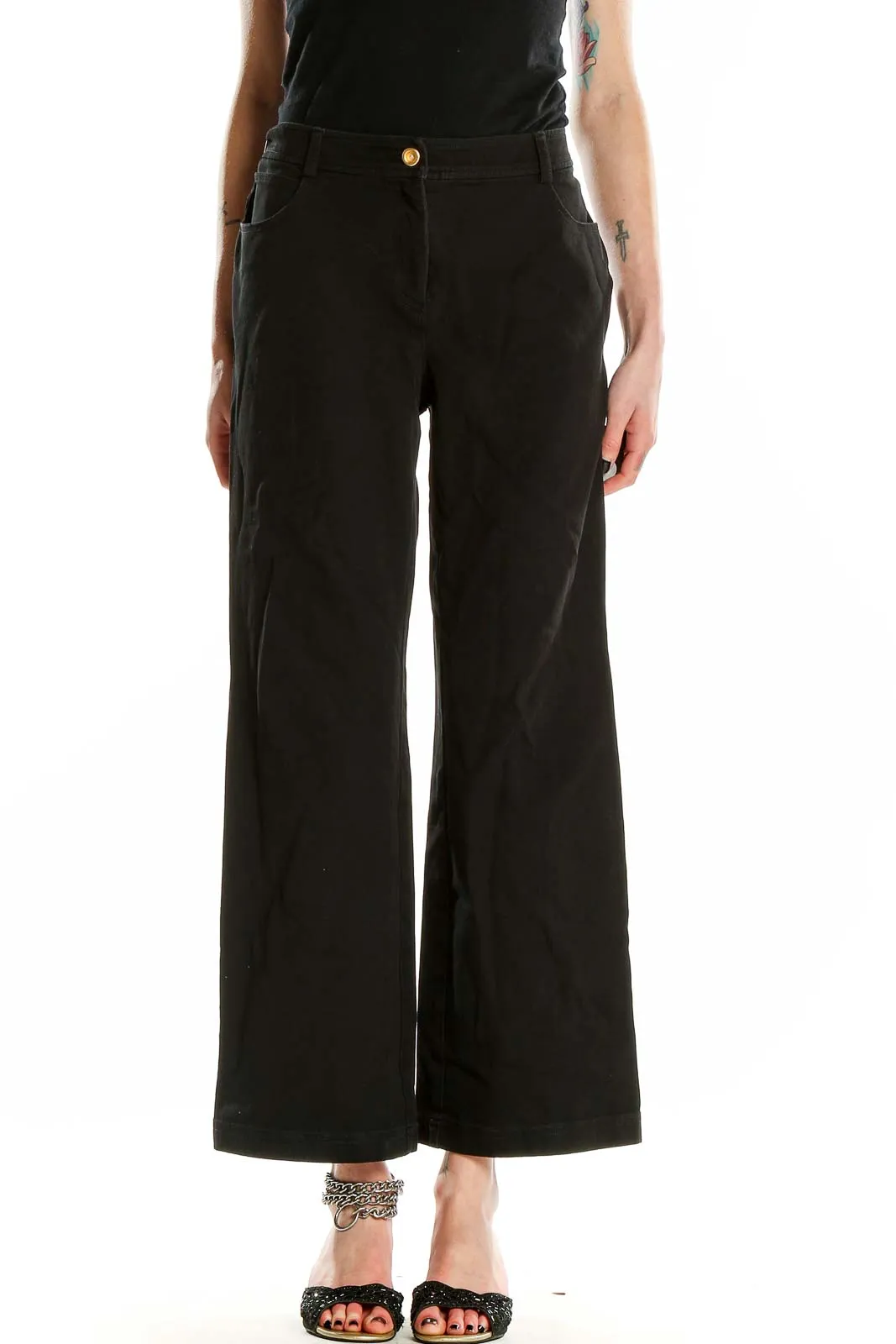 Black Wide-Leg Trousers