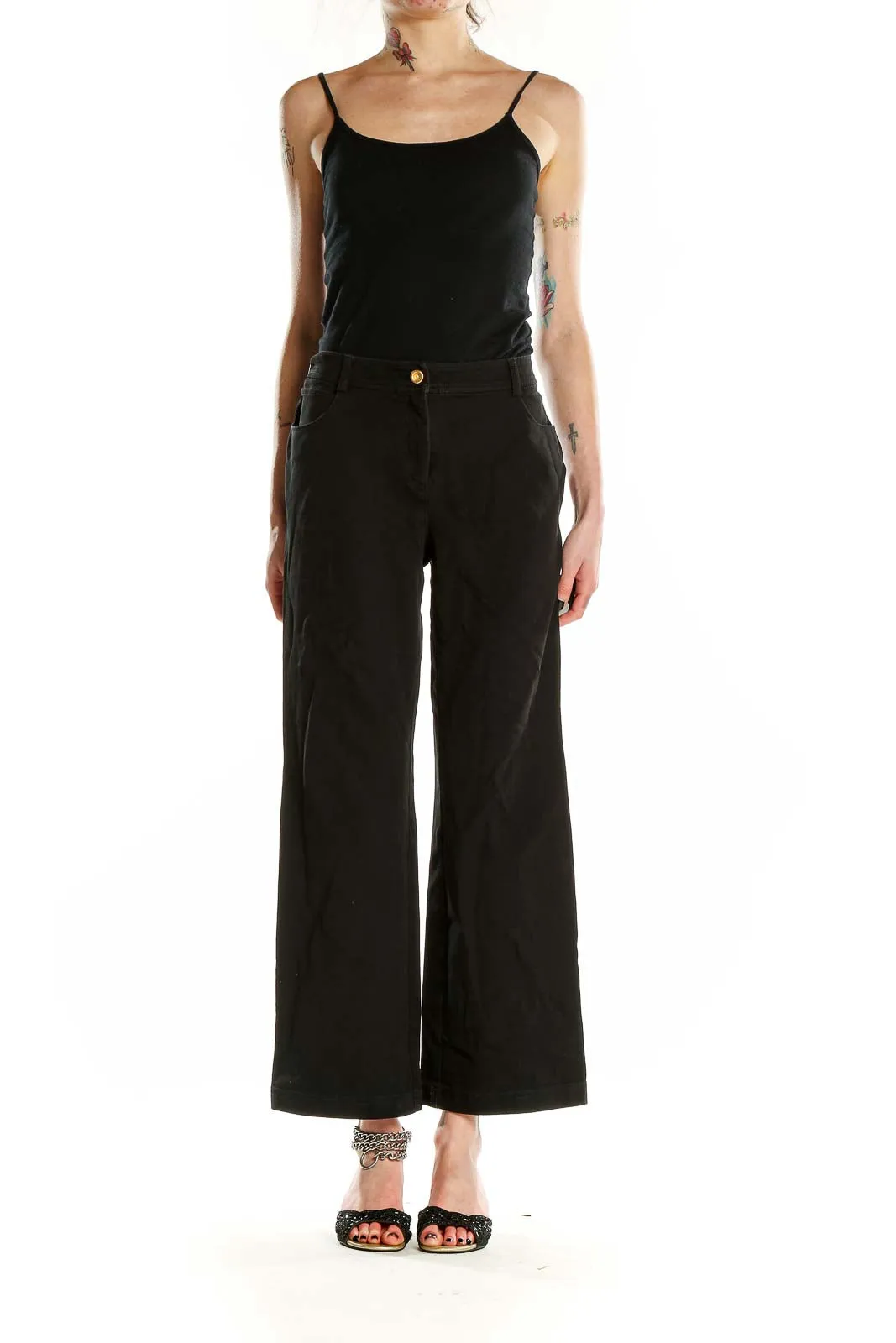 Black Wide-Leg Trousers