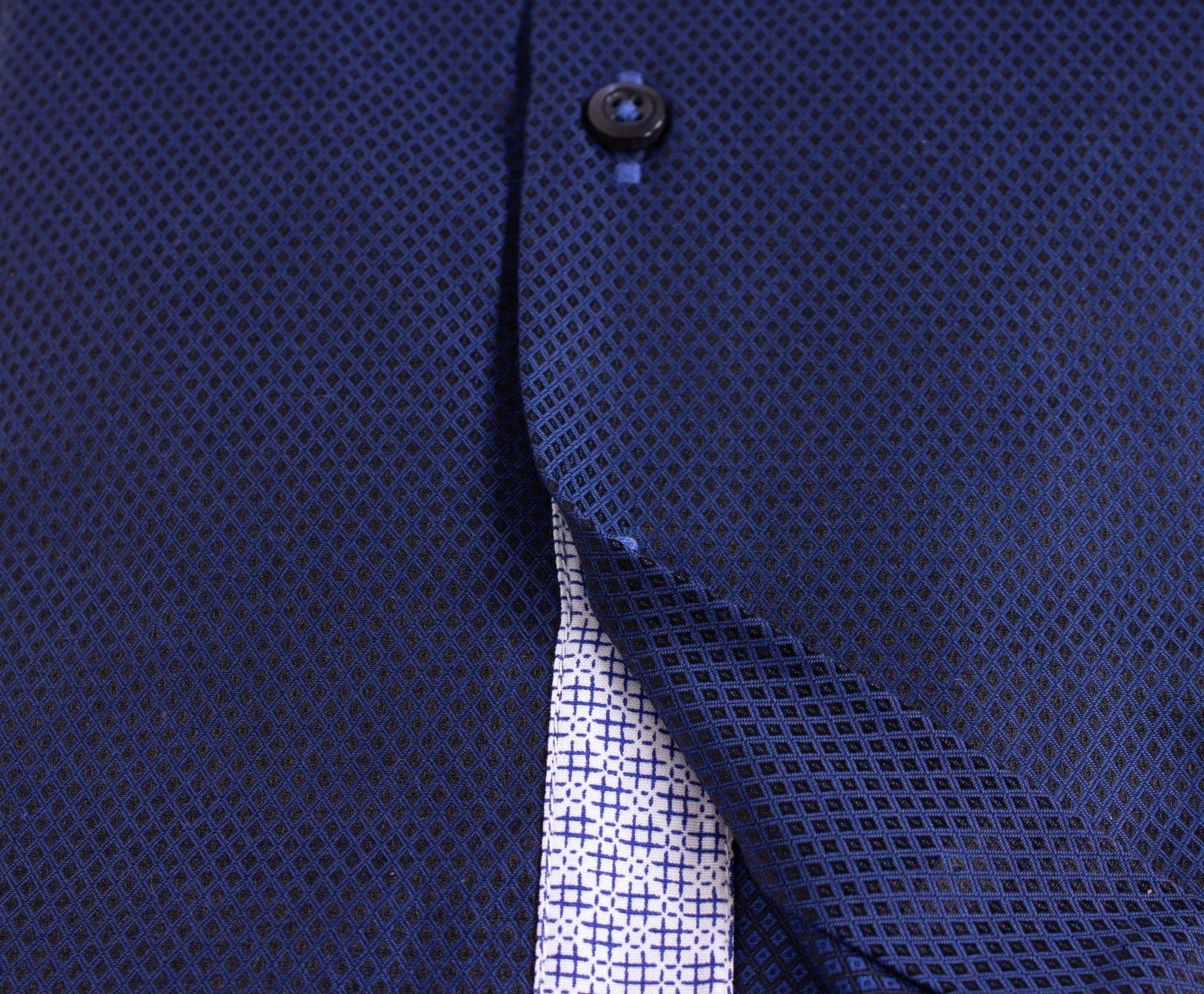 Boys' Button Down Dark Blue Dress Shirt