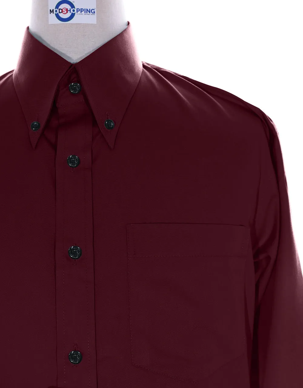 Burgundy Button Down Shirt