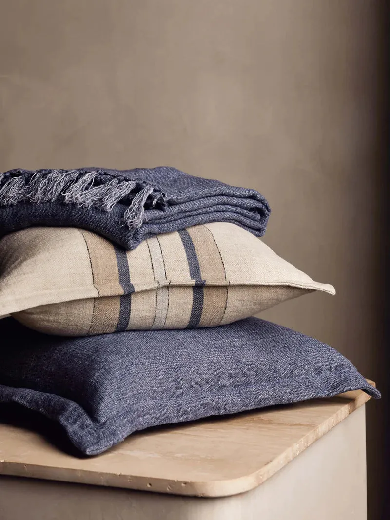 BURTON TAILORED SQUARE CUSHION 50x50cm | Vintage Blue
