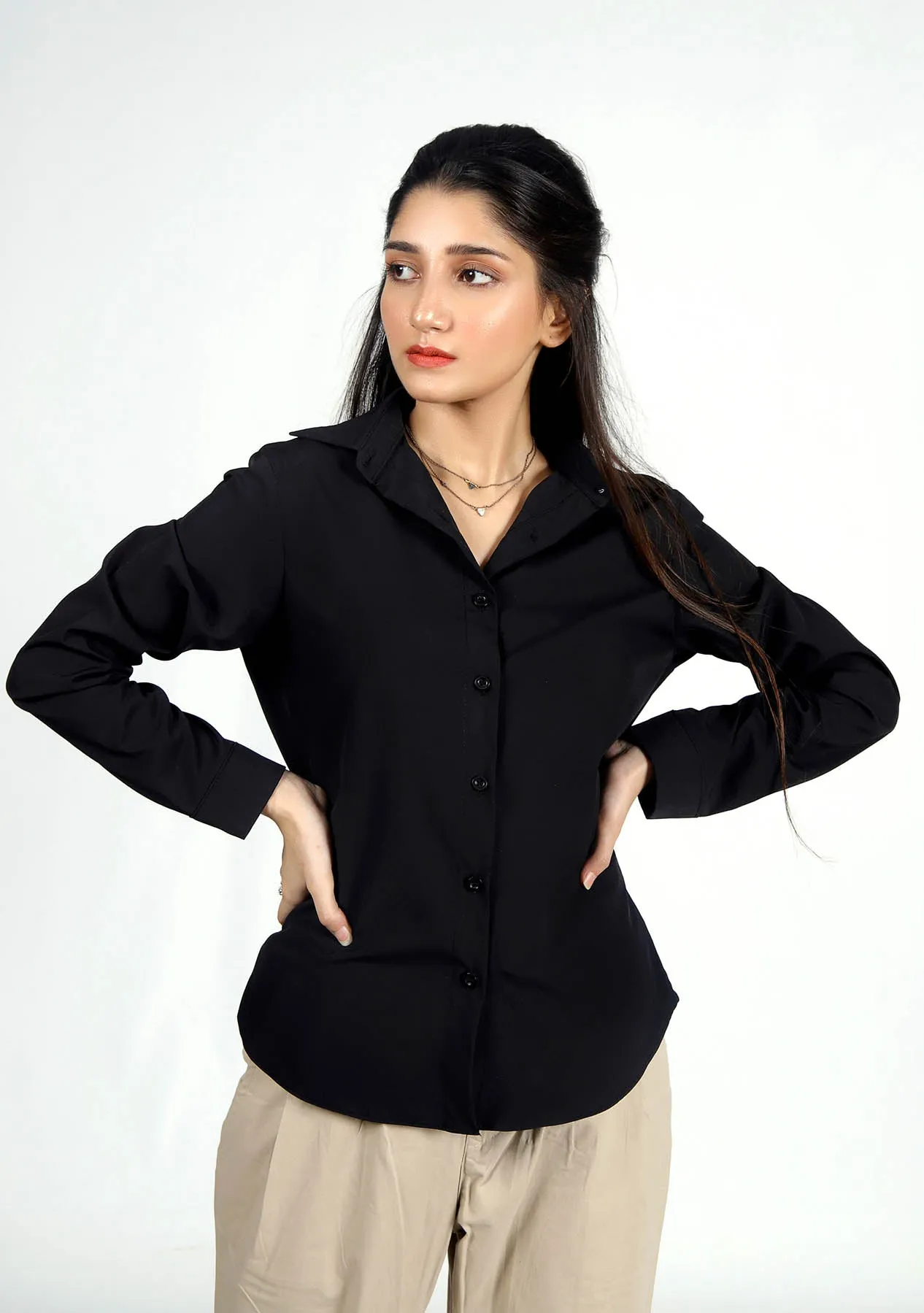 Button Down Shirt - Black