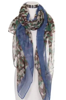 Camouflage with Solid Border Scarf