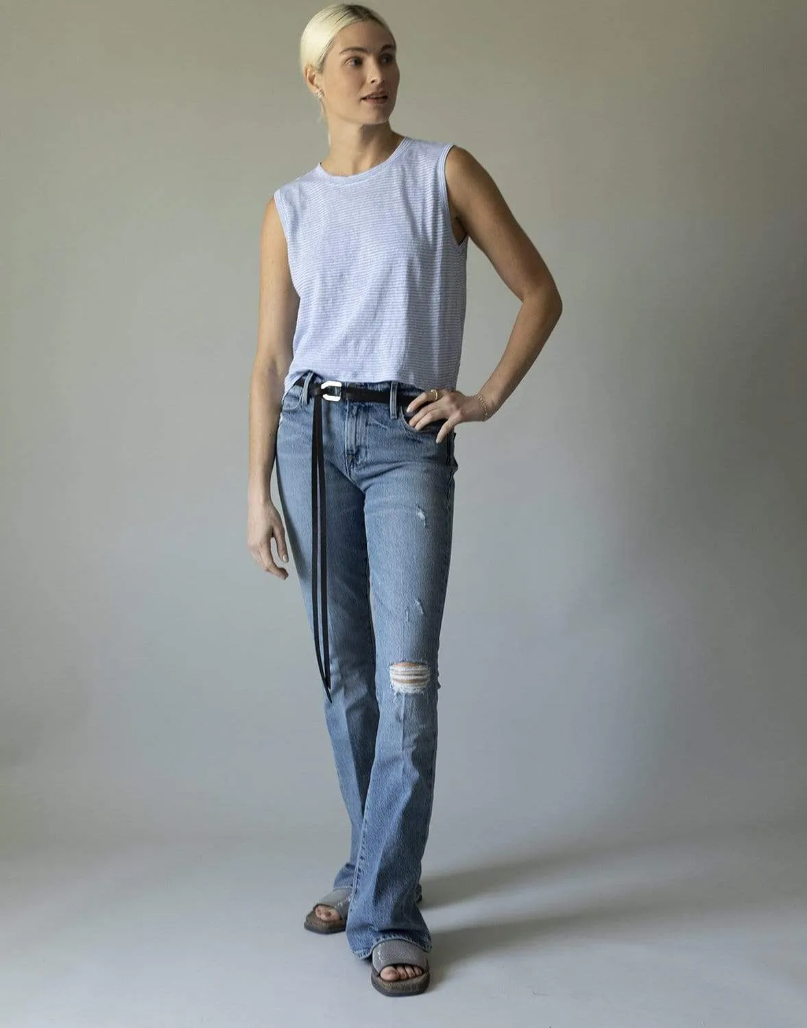 Chambray Multi Swingy Muscle Tank