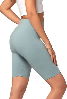 Conceited High Waisted Ultra Soft Leggings for Women - Capri Length and Biker Shorts - Available in Plus Size