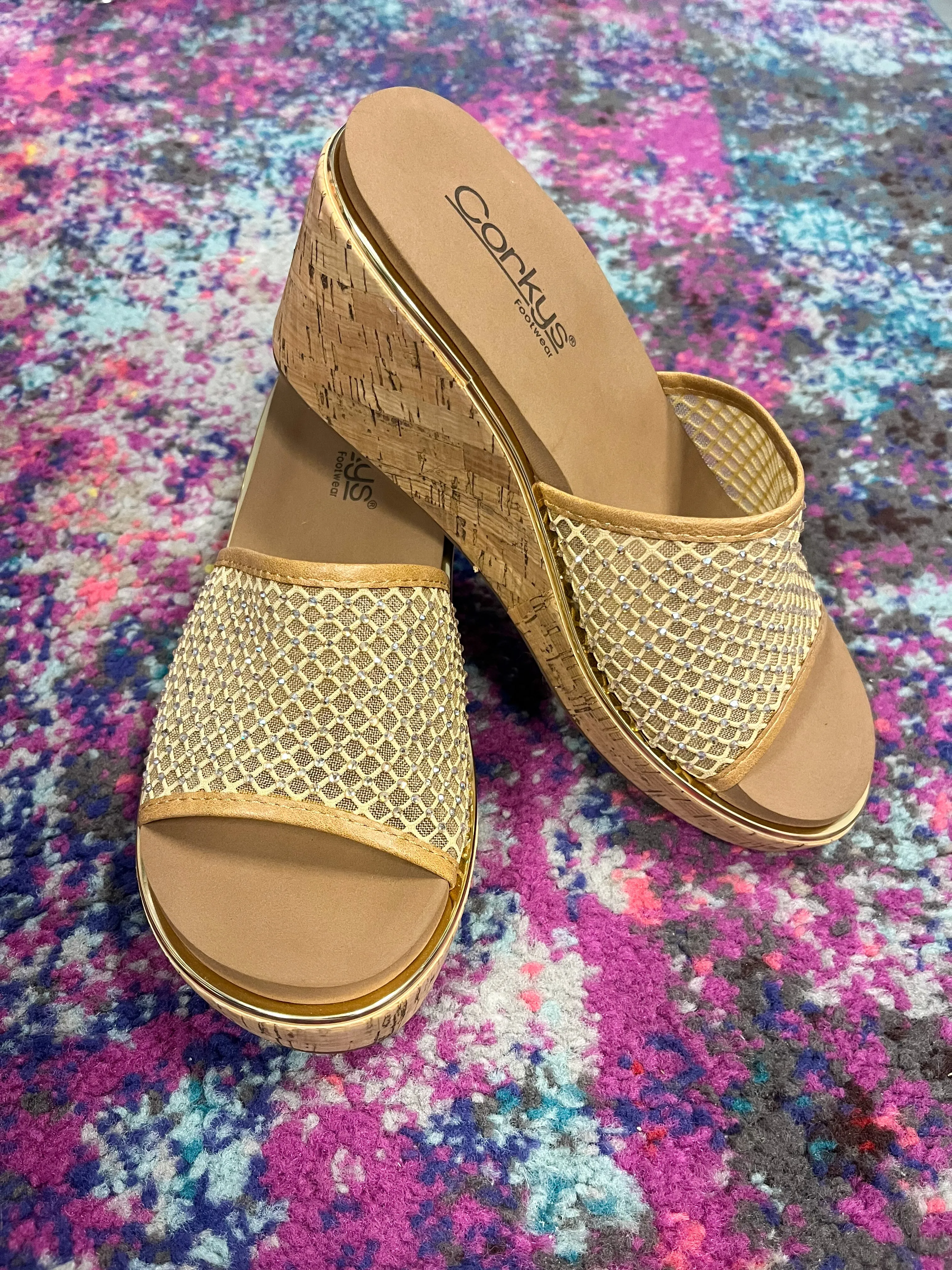 Corky's Let's Mesh Around Sandals - Caramel