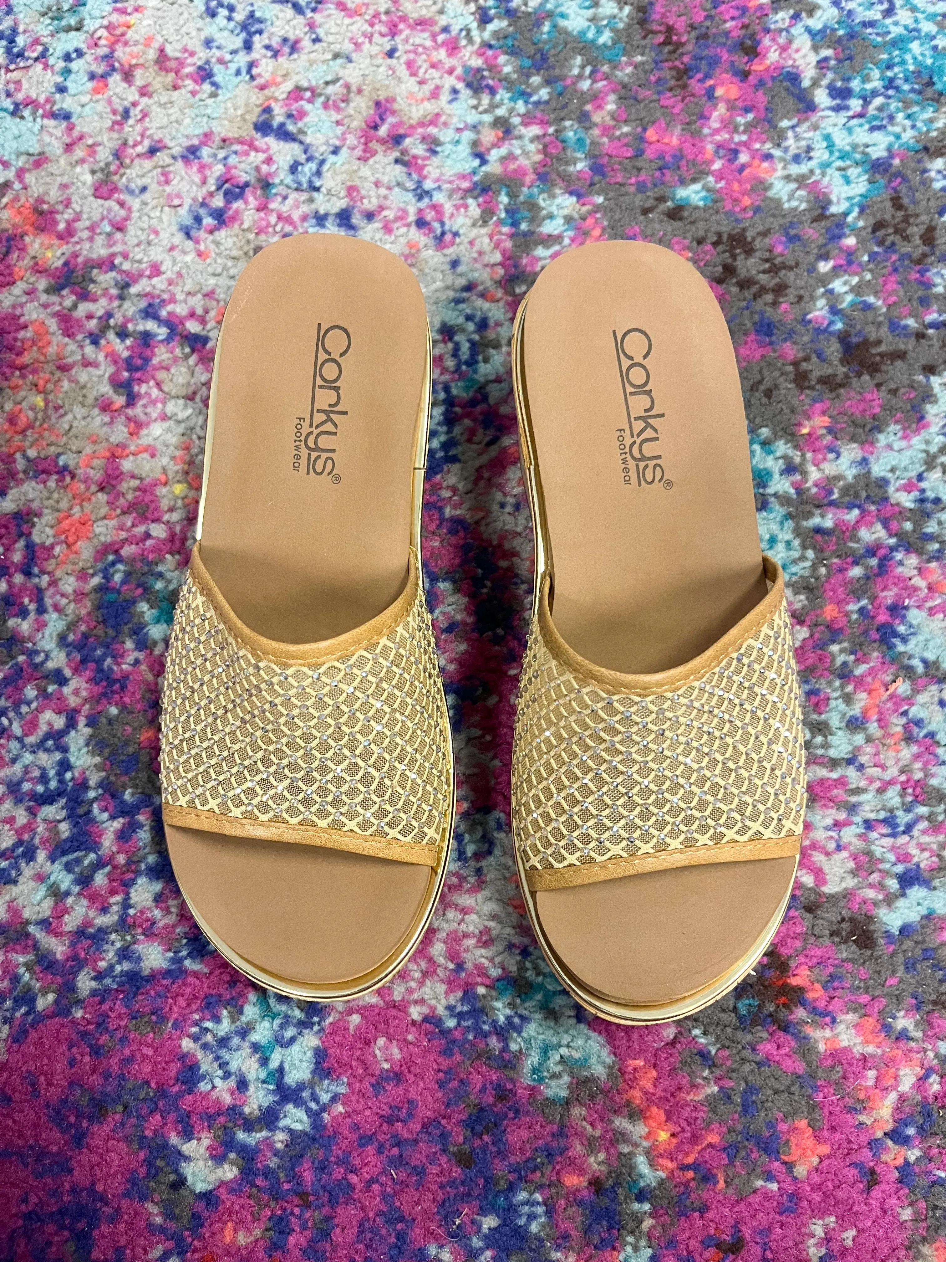 Corky's Let's Mesh Around Sandals - Caramel