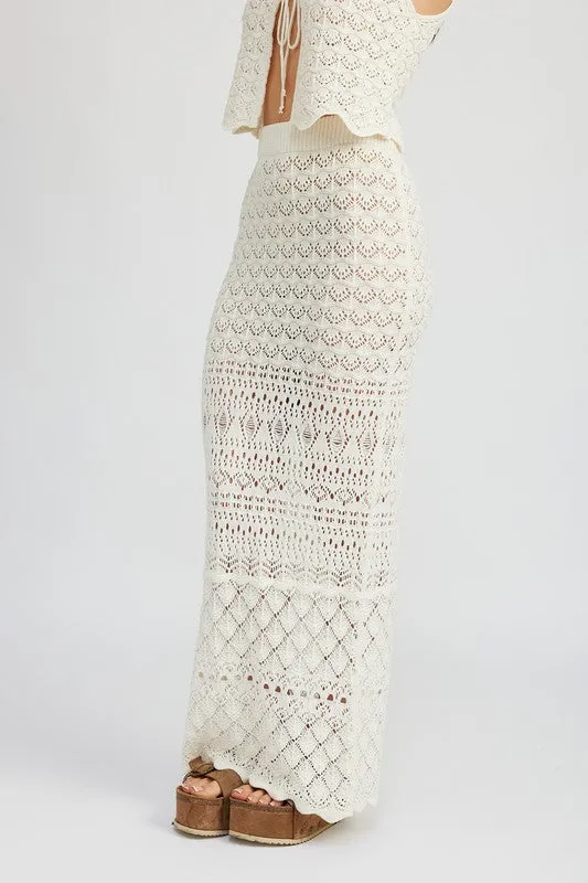 Corrine Crochet Maxi Skirt
