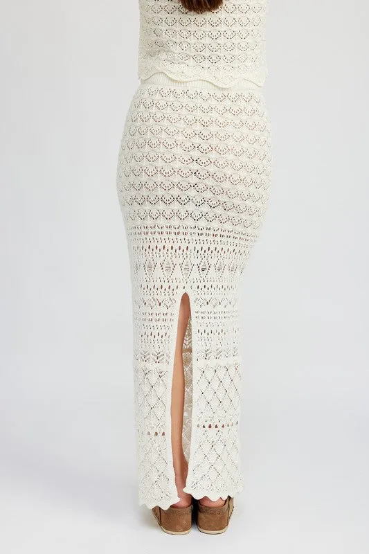 Corrine Crochet Maxi Skirt
