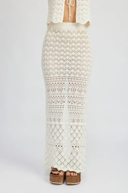 Corrine Crochet Maxi Skirt