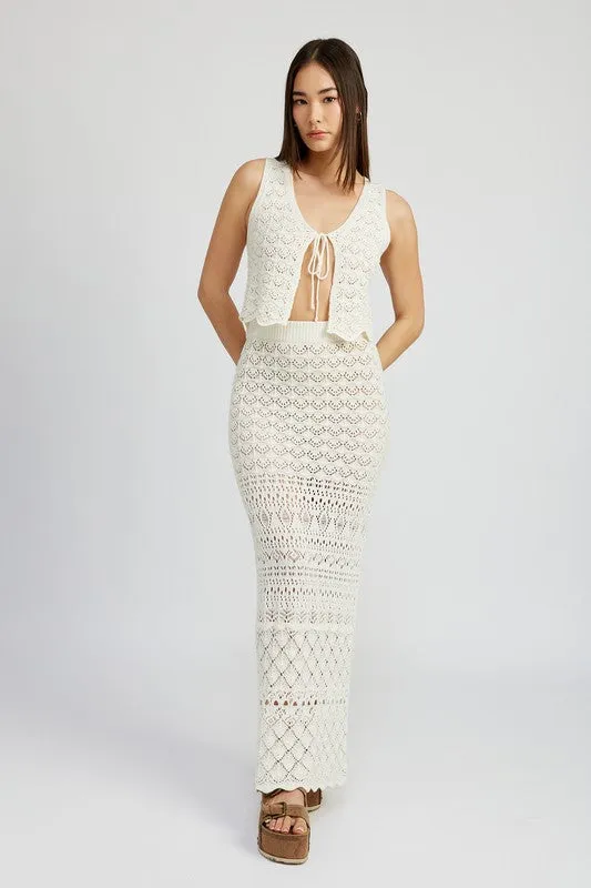 Corrine Crochet Maxi Skirt