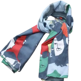 Cotton Silk Printed Scarf Bryce