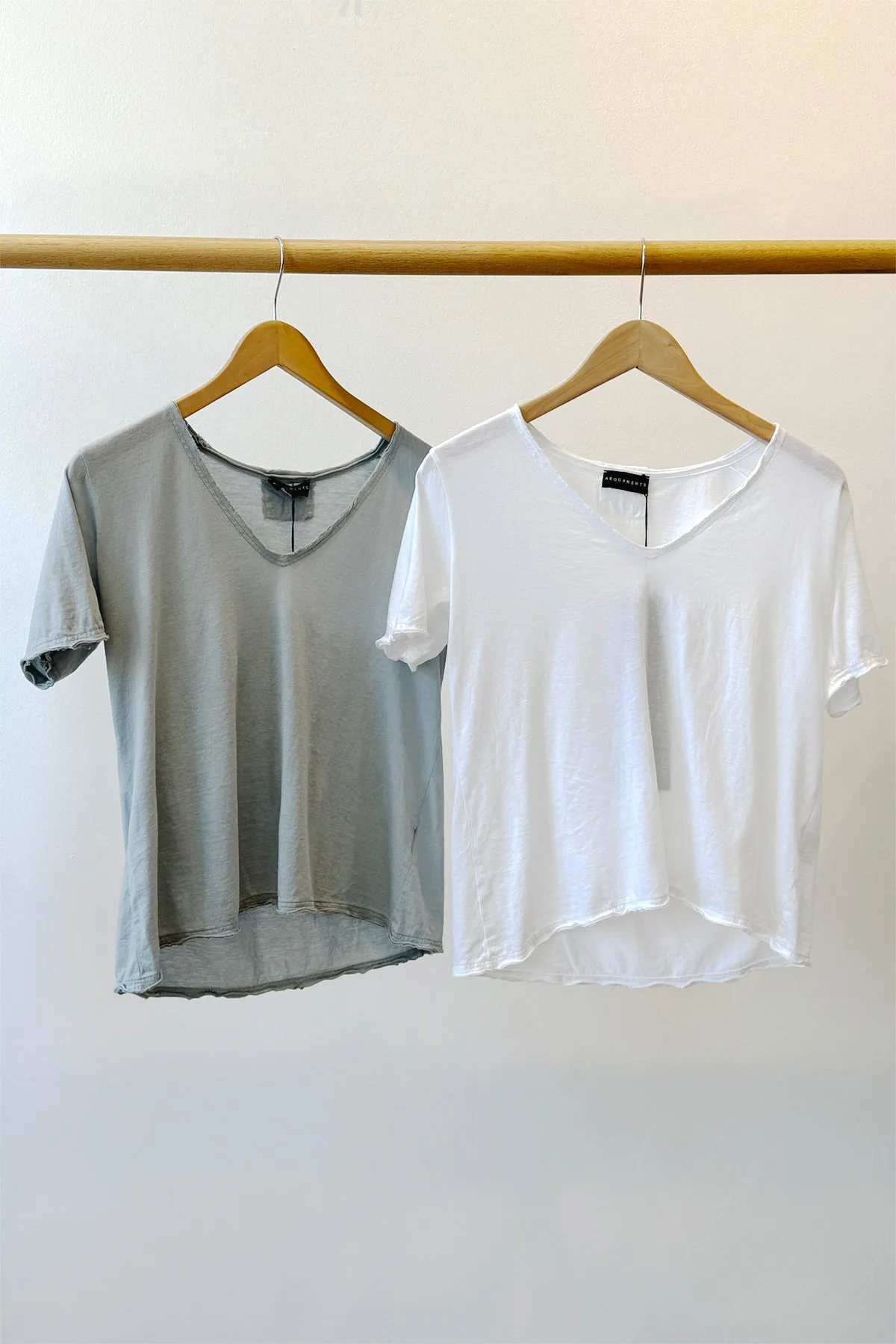 Cotton V-Neck T-Shirt, White