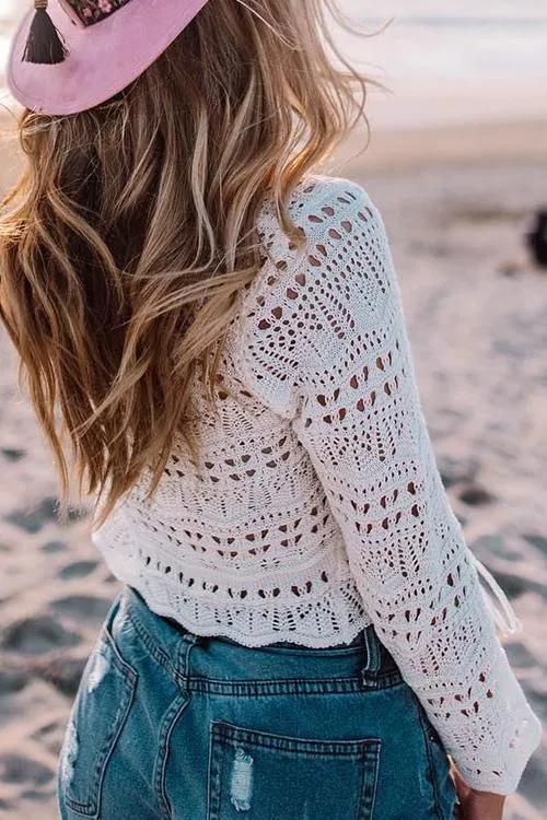 Crochet Drawstring Cover Top