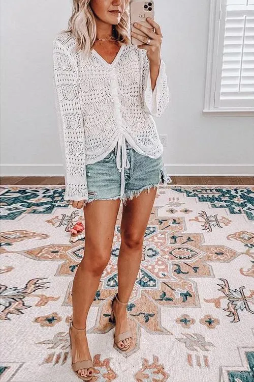 Crochet Drawstring Cover Top