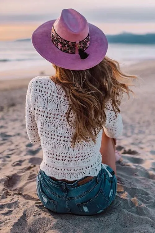 Crochet Drawstring Cover Top