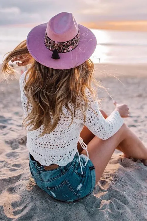 Crochet Drawstring Cover Top