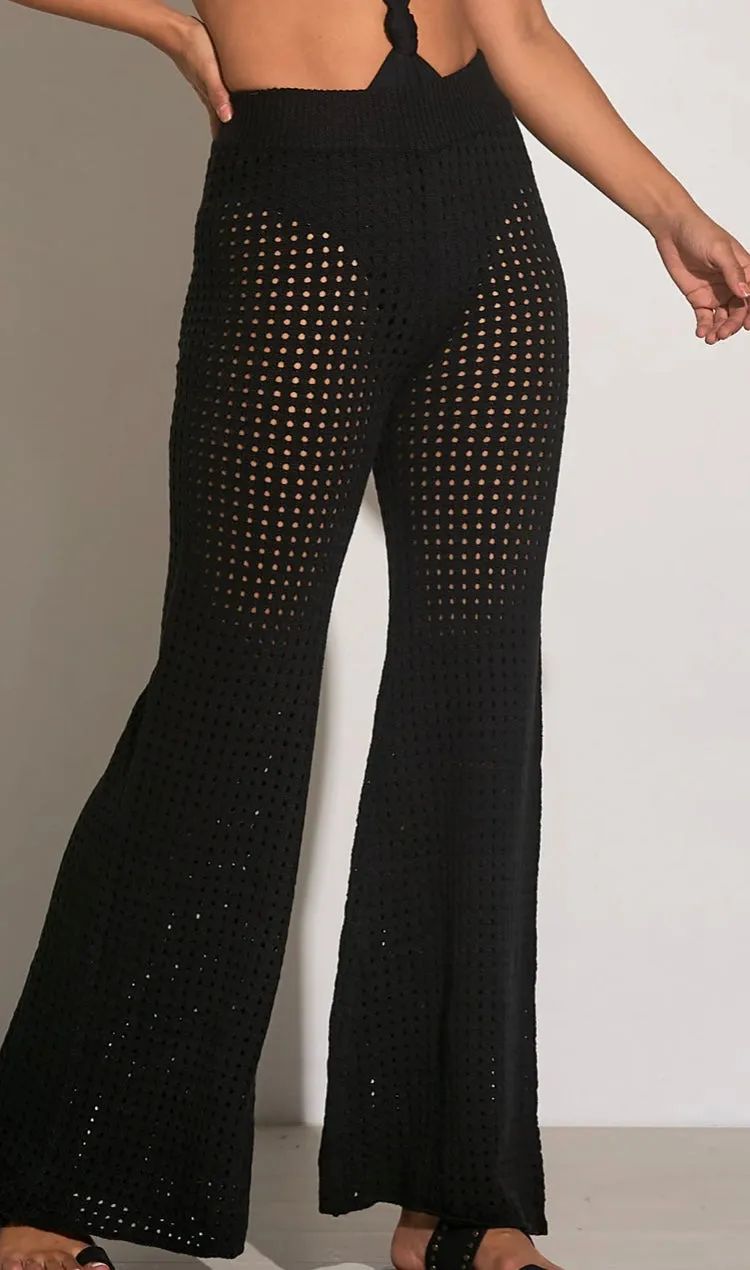 CROCHET PANT - BLACK