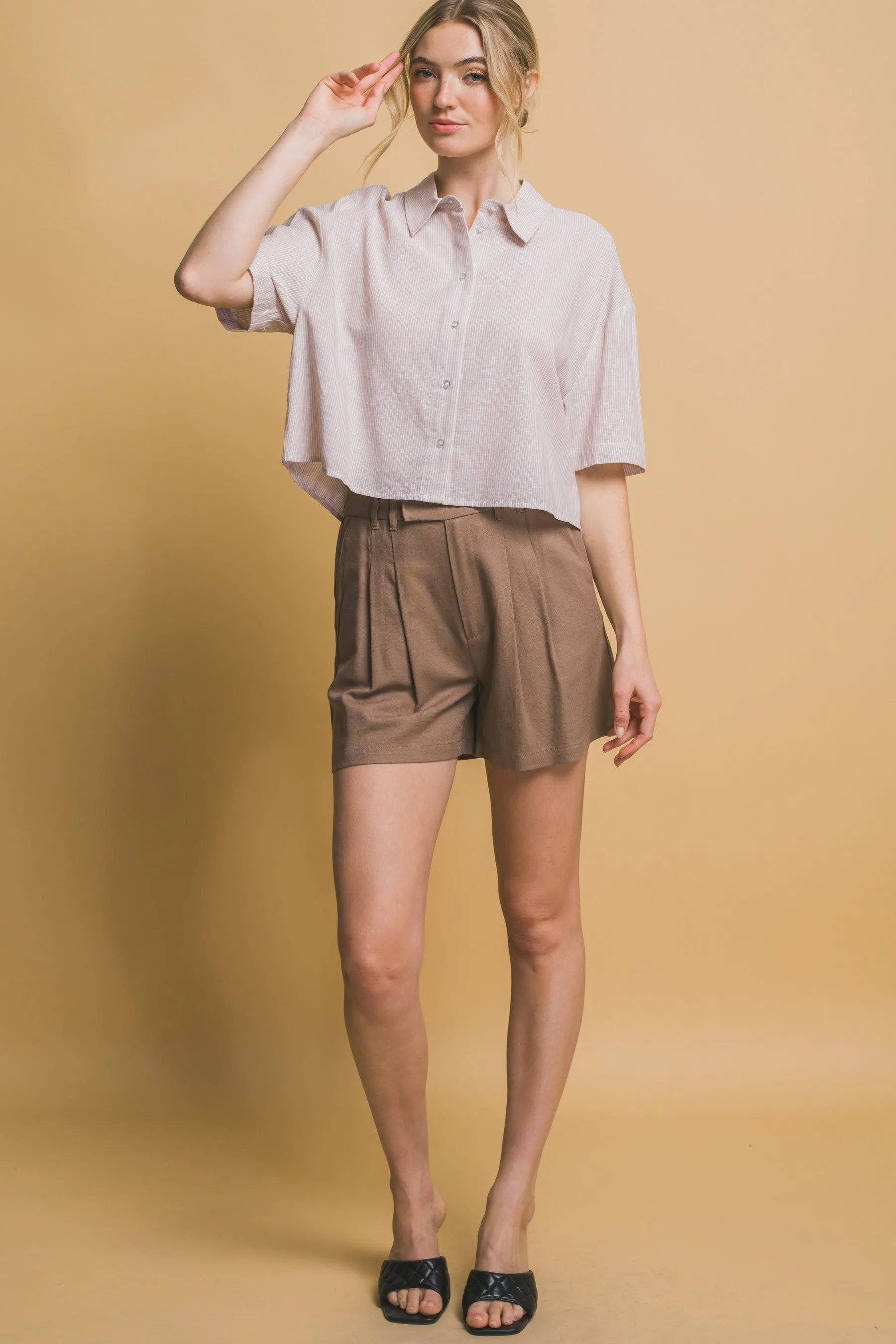 Cropped Striped Shirt