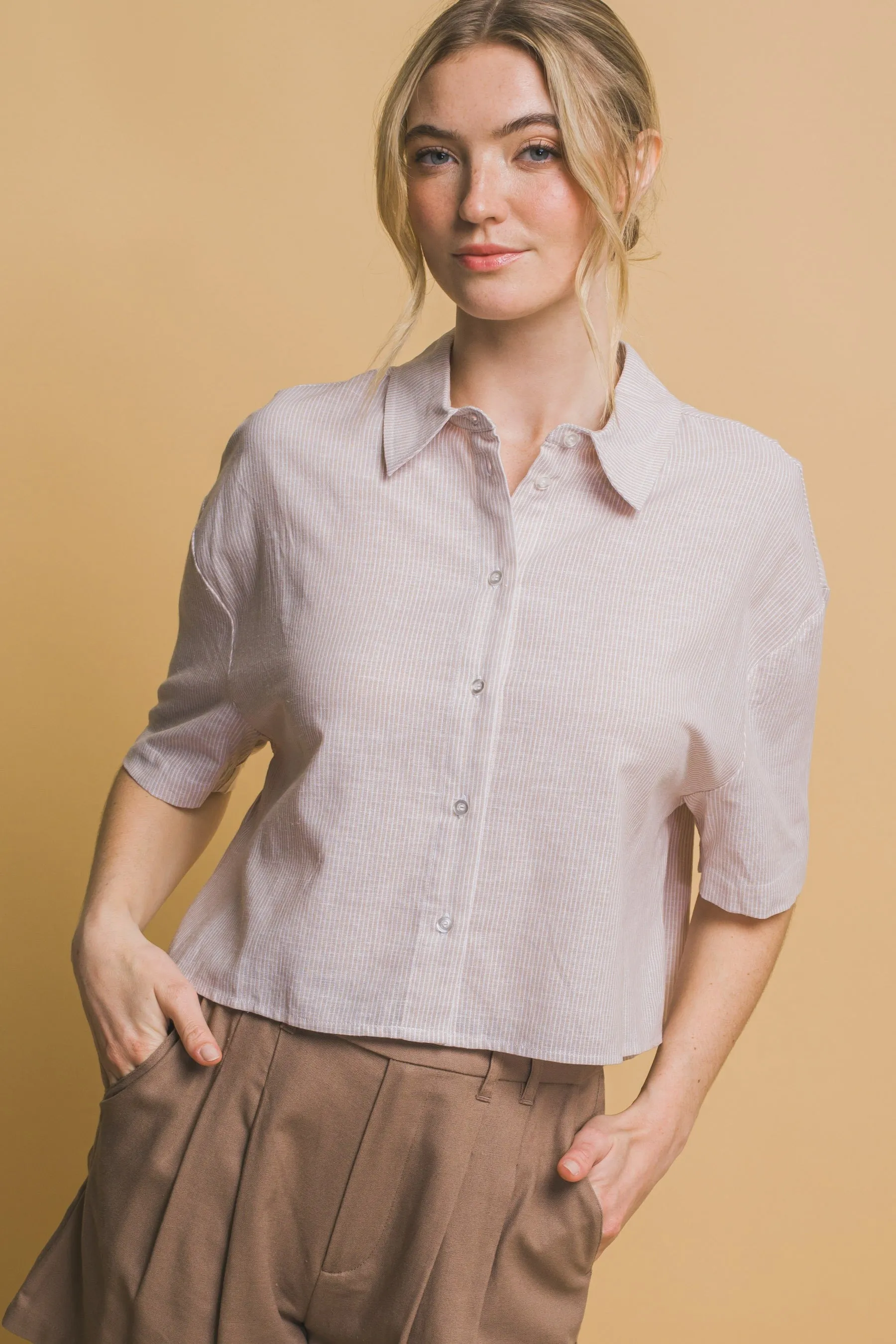 Cropped Striped Shirt