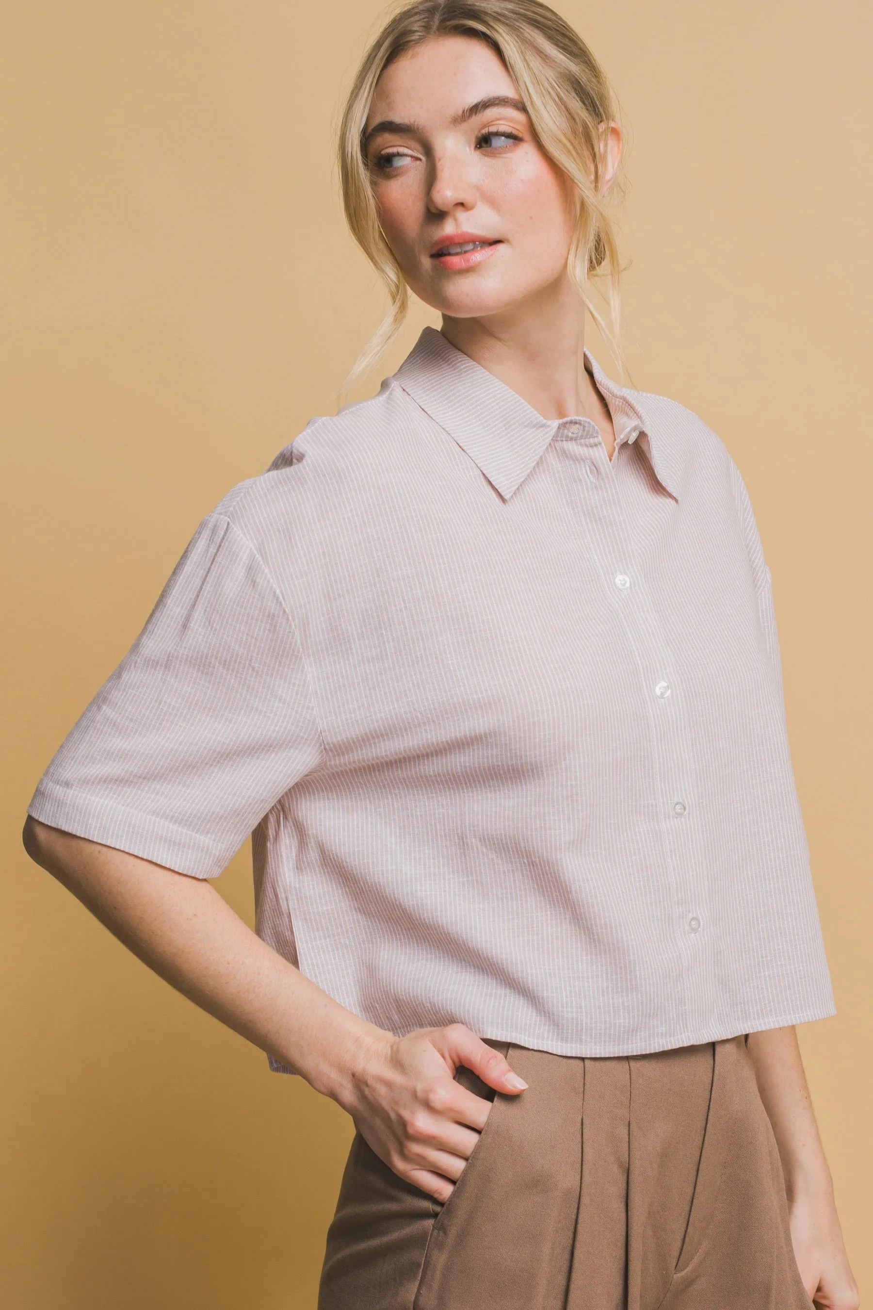 Cropped Striped Shirt