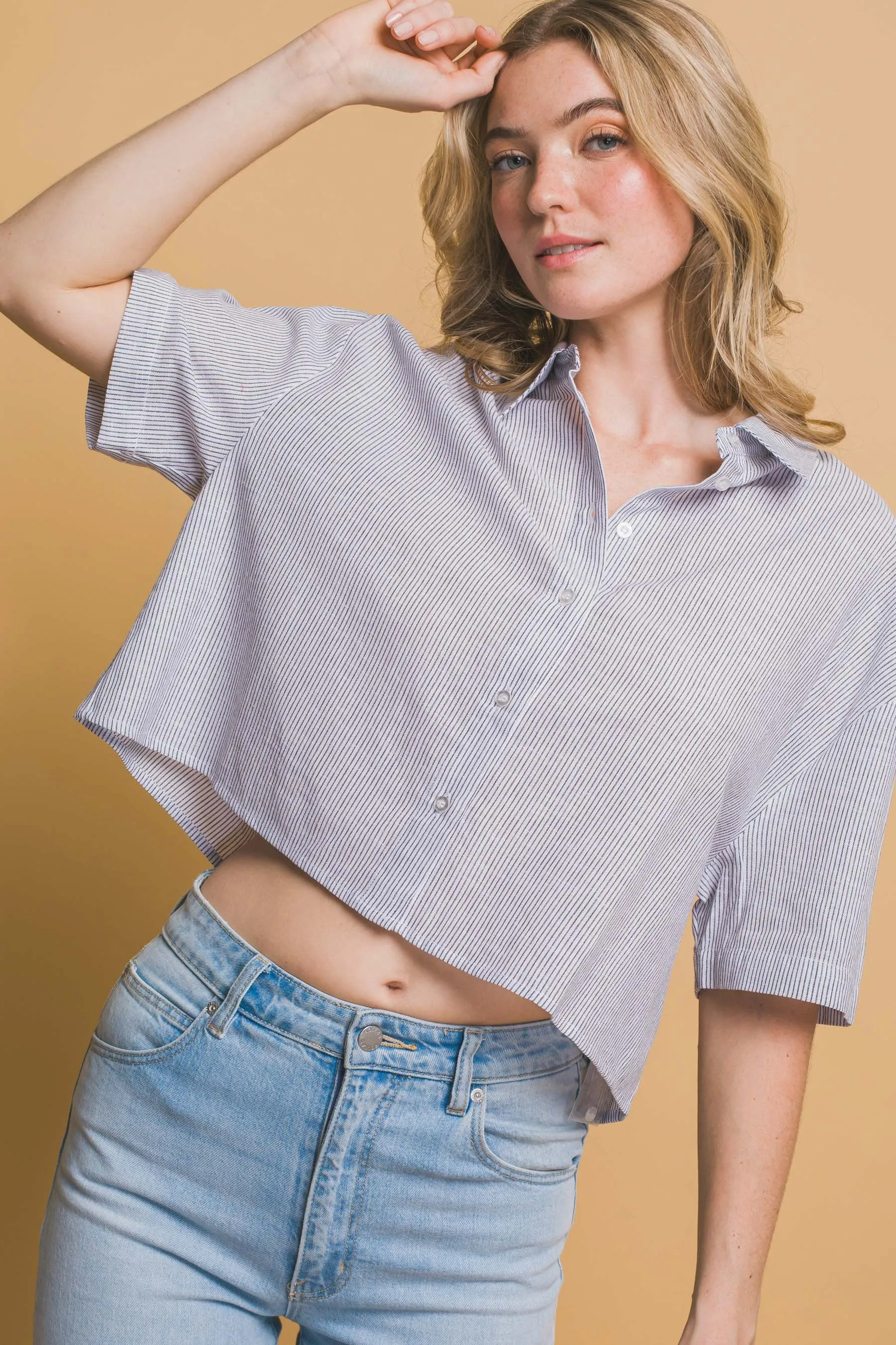 Cropped Striped Shirt