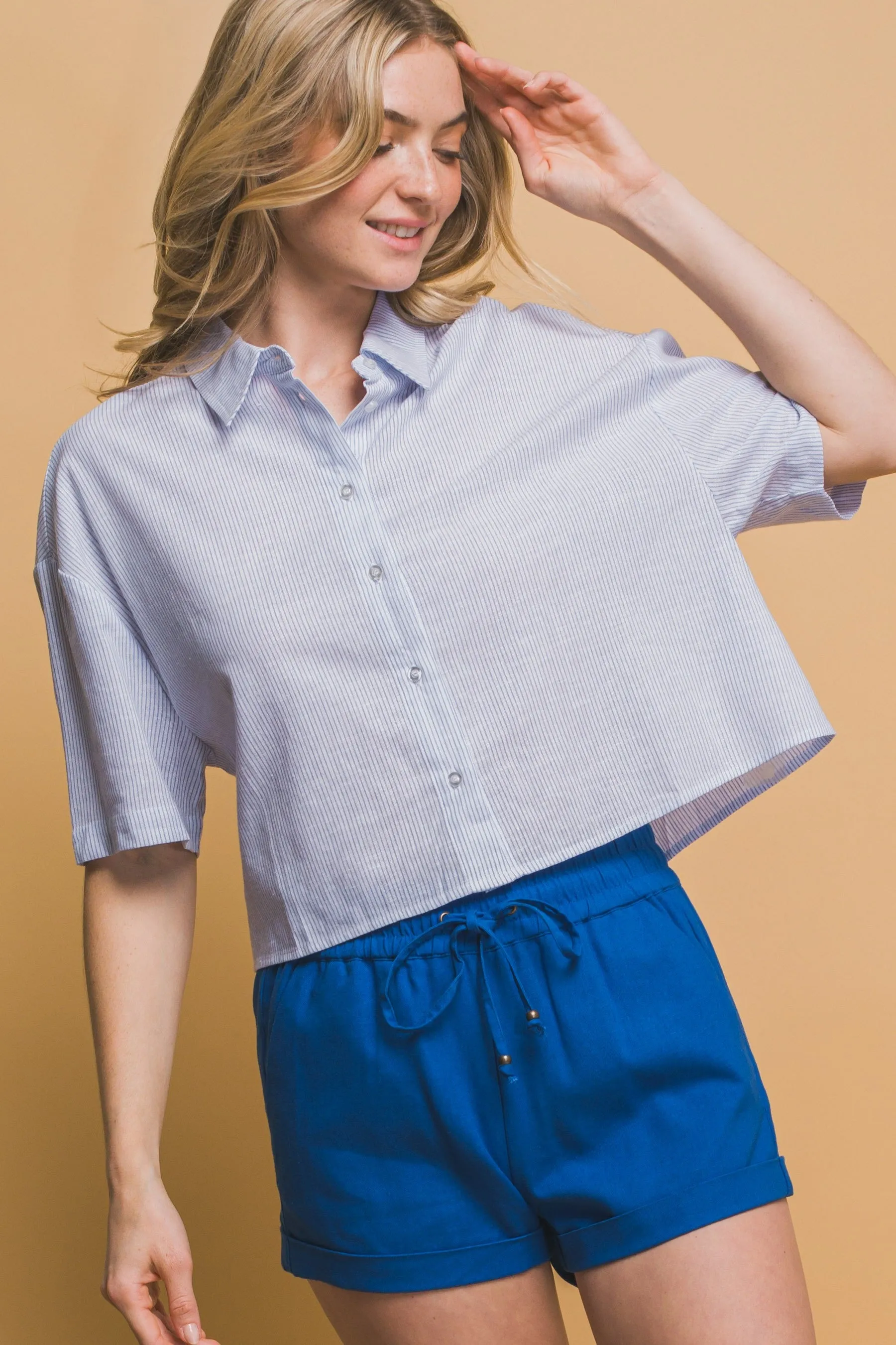 Cropped Striped Shirt