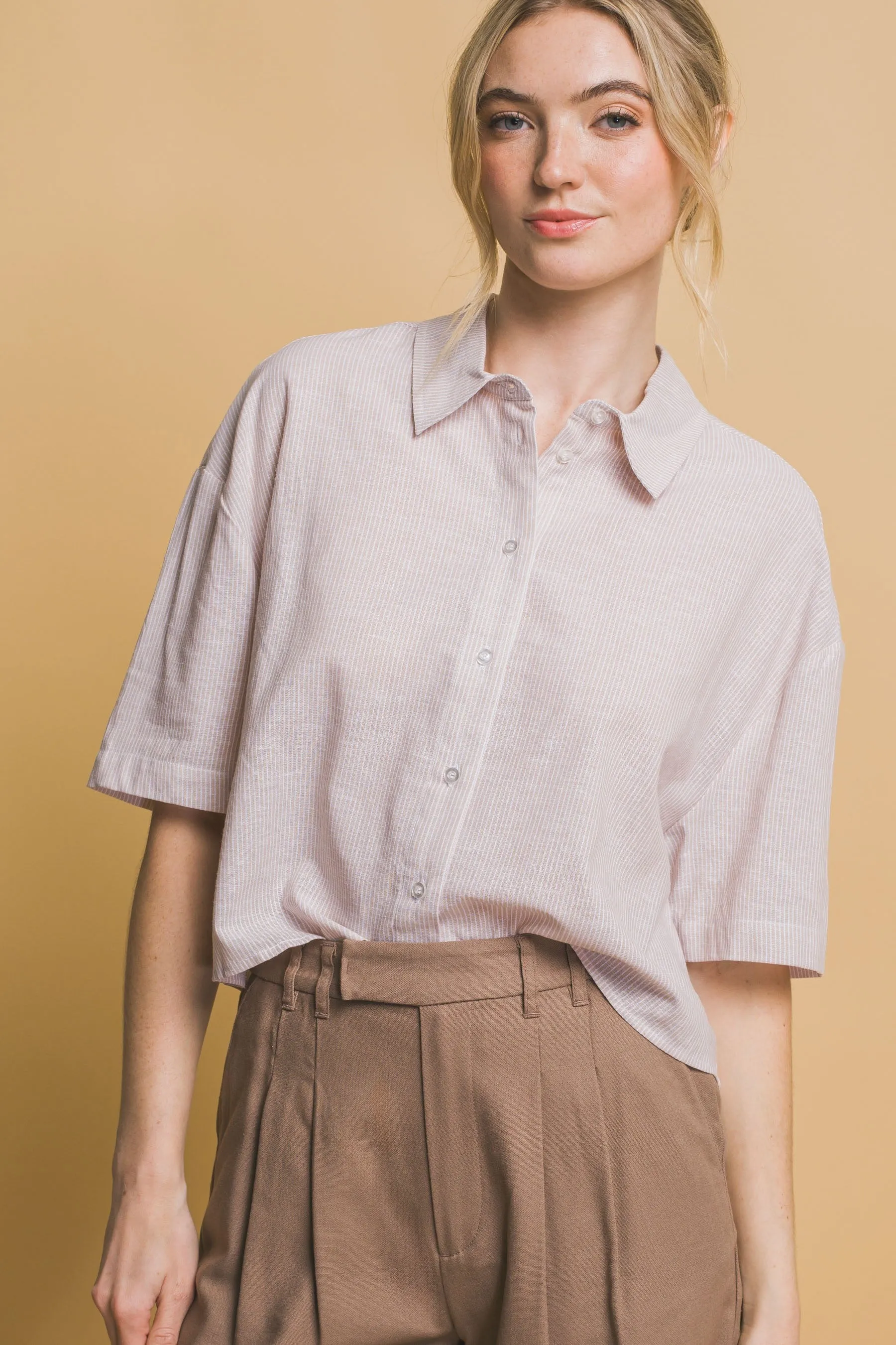 Cropped Striped Shirt