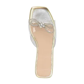 Danna - Embellished Bow Detailing Flat Sandals