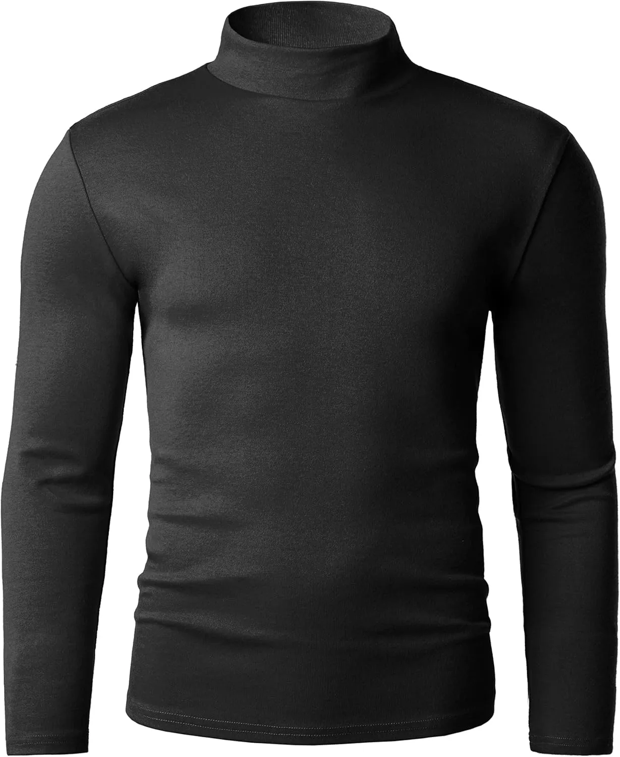 Derminpro Men's Slim Fit Soft Turtleneck Long Sleeve Pullover Lightweight T-Shirt