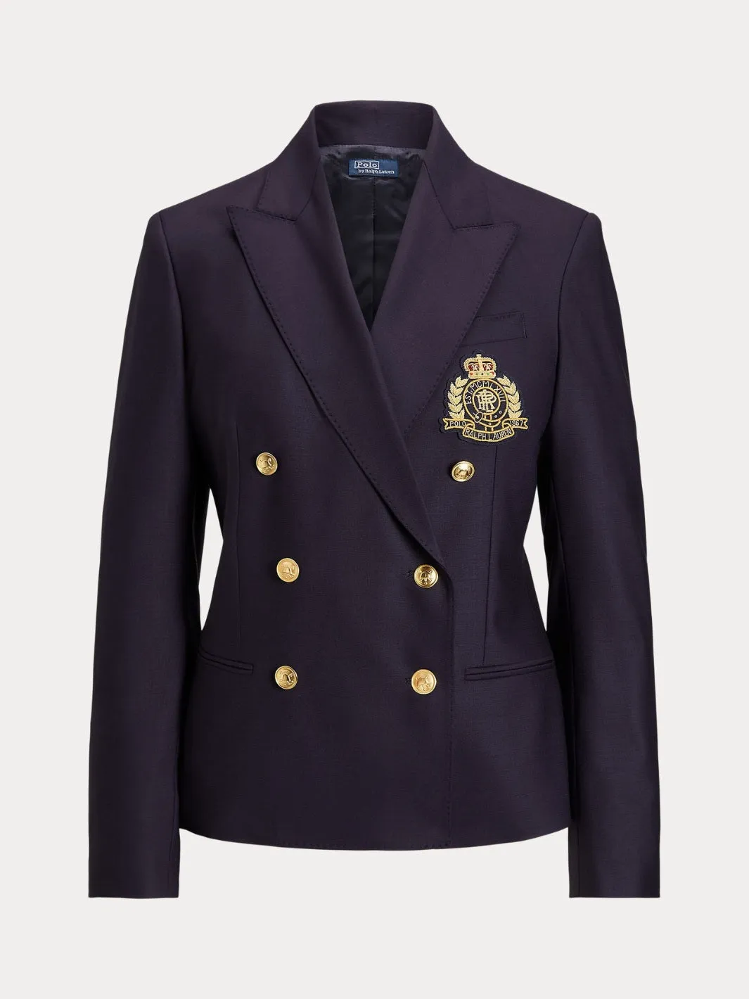 DOUBLE-BRESTED CREST BLAZER Blå