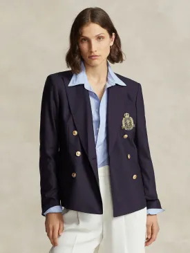DOUBLE-BRESTED CREST BLAZER Blå