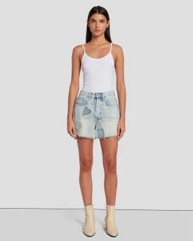 Easy Ruby Short in Iris Patchwork