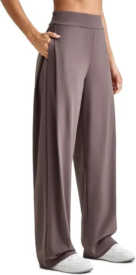G4Free ShiftReady Wide Leg Dress Pants Women with Pockets High Waisted Trousers Pant Business Casual Petite/Regular/Tall