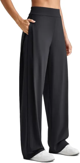 G4Free ShiftReady Wide Leg Dress Pants Women with Pockets High Waisted Trousers Pant Business Casual Petite/Regular/Tall