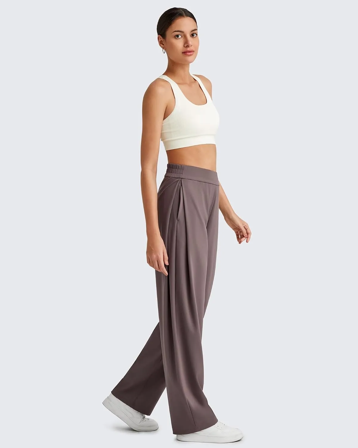 G4Free ShiftReady Wide Leg Dress Pants Women with Pockets High Waisted Trousers Pant Business Casual Petite/Regular/Tall