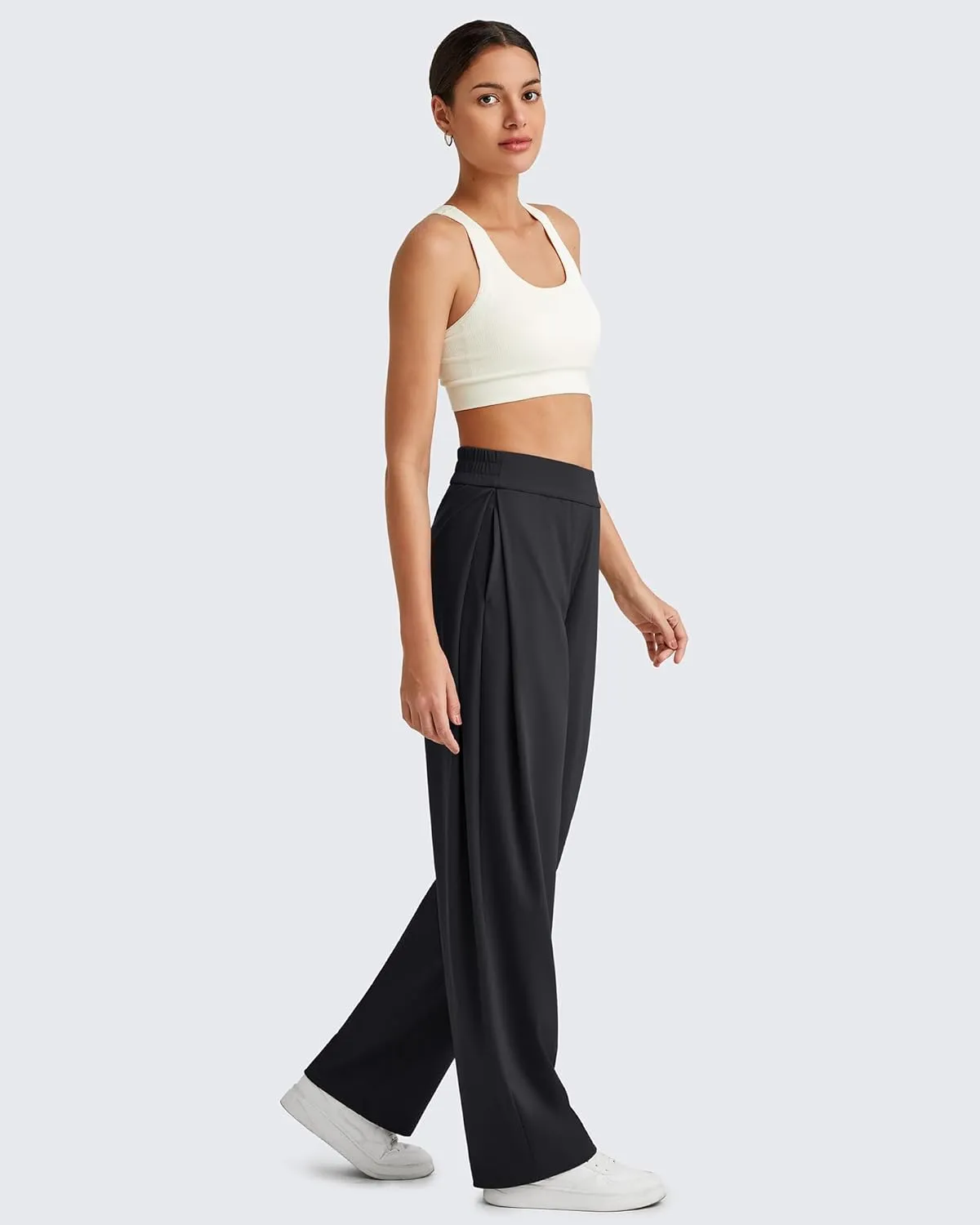 G4Free ShiftReady Wide Leg Dress Pants Women with Pockets High Waisted Trousers Pant Business Casual Petite/Regular/Tall