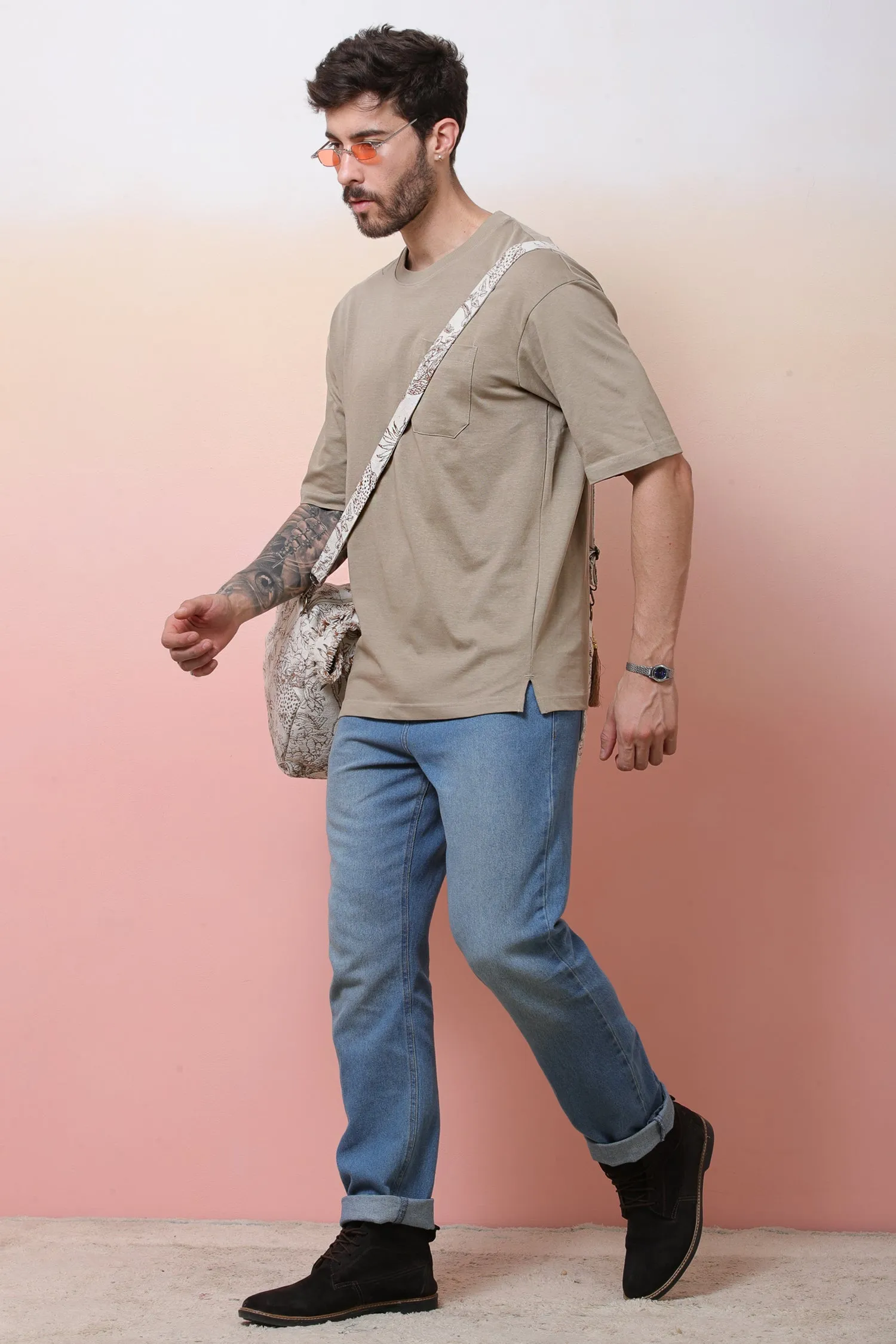Halfsleeve Fone 200 GSM Pure Cotton Plain T-Shirt