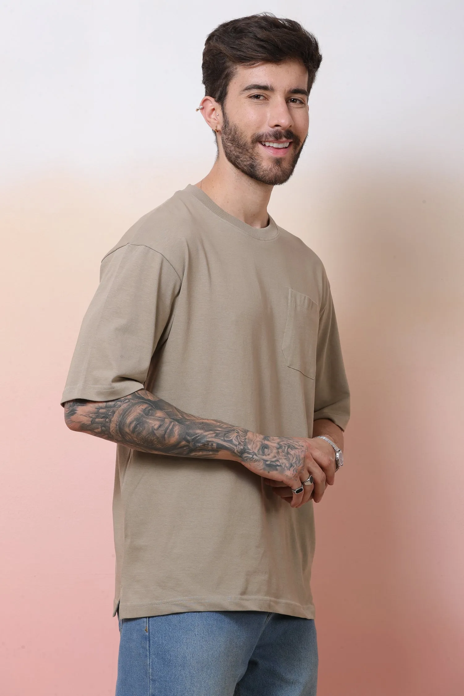 Halfsleeve Fone 200 GSM Pure Cotton Plain T-Shirt