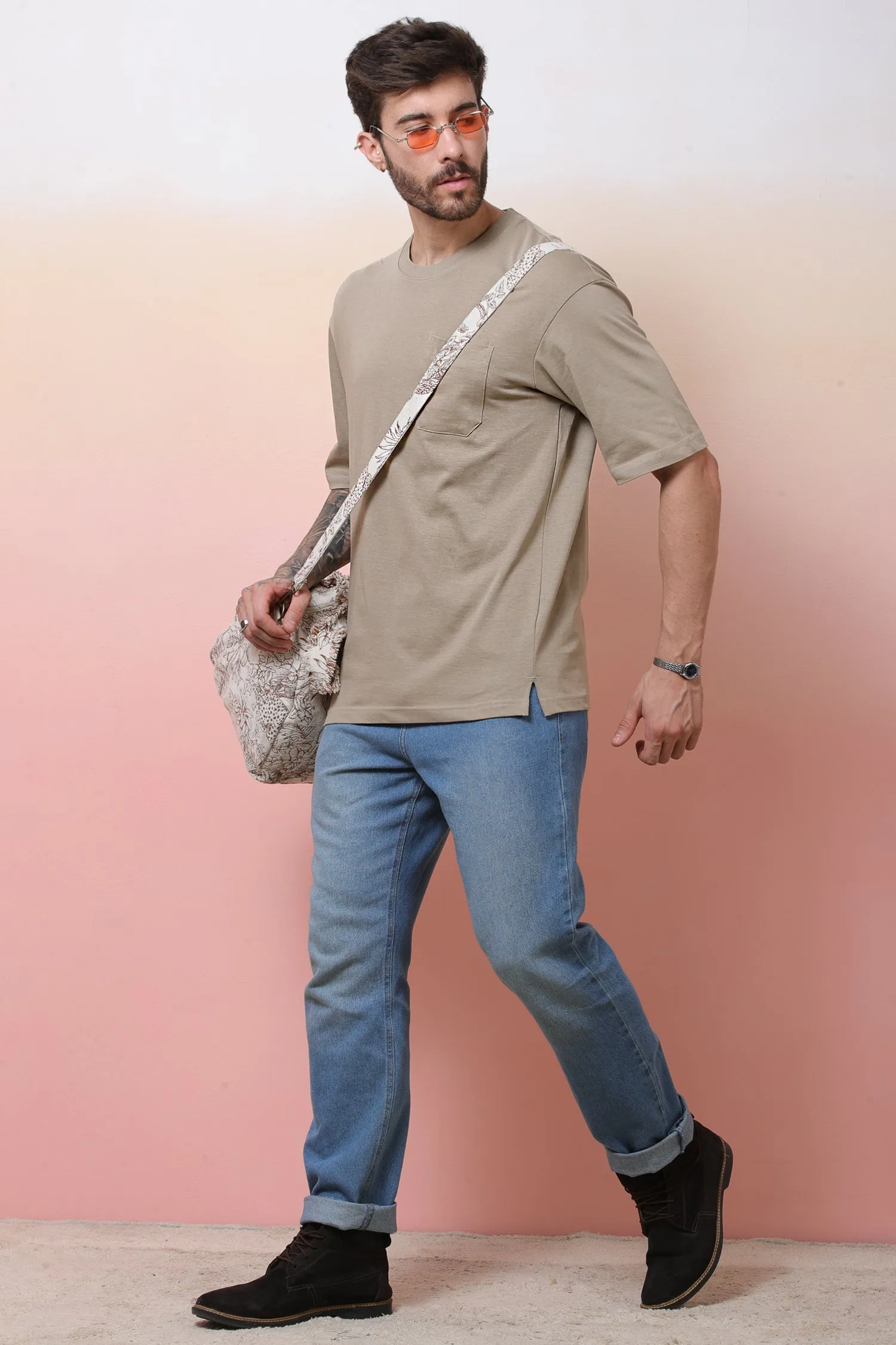 Halfsleeve Fone 200 GSM Pure Cotton Plain T-Shirt