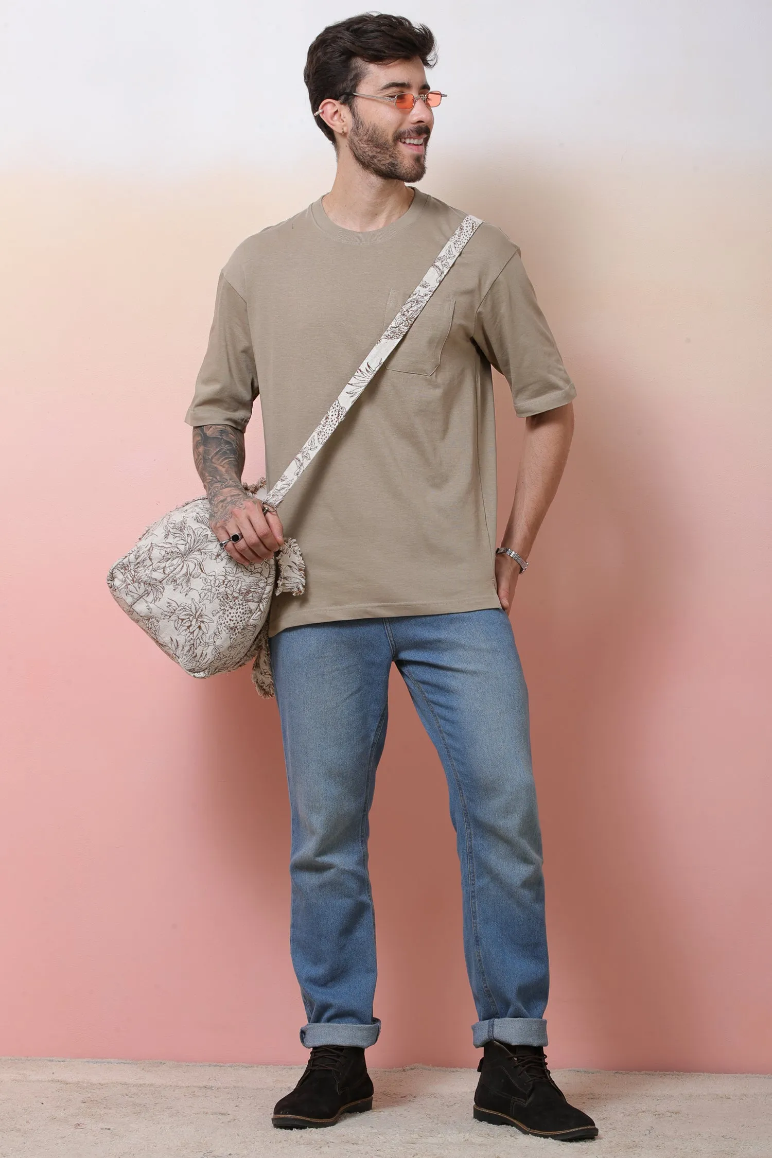 Halfsleeve Fone 200 GSM Pure Cotton Plain T-Shirt