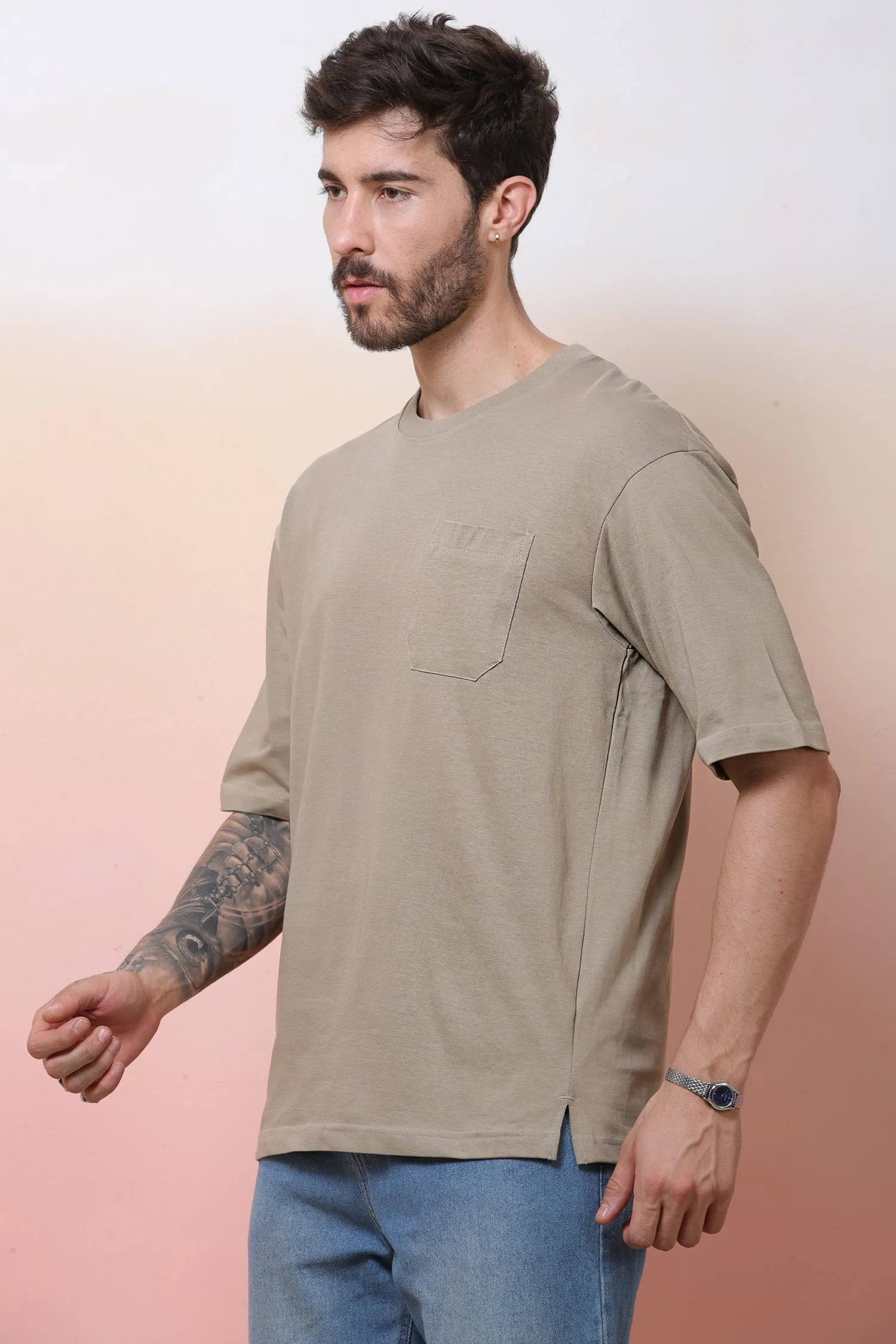 Halfsleeve Fone 200 GSM Pure Cotton Plain T-Shirt