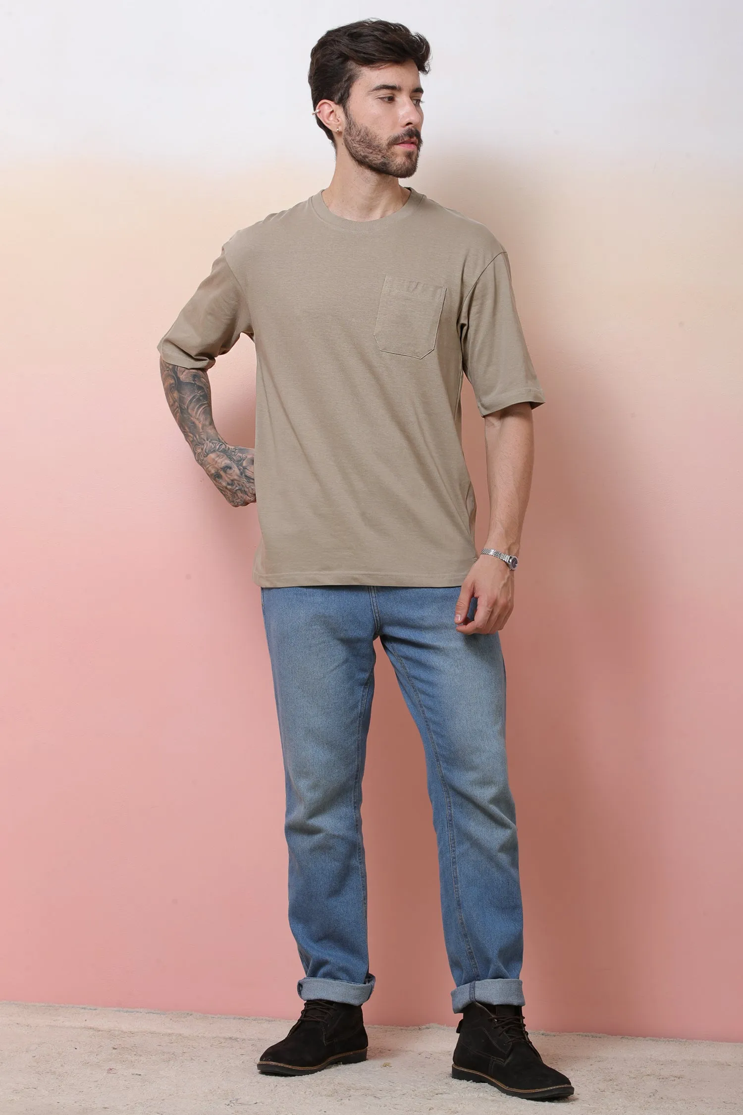 Halfsleeve Fone 200 GSM Pure Cotton Plain T-Shirt