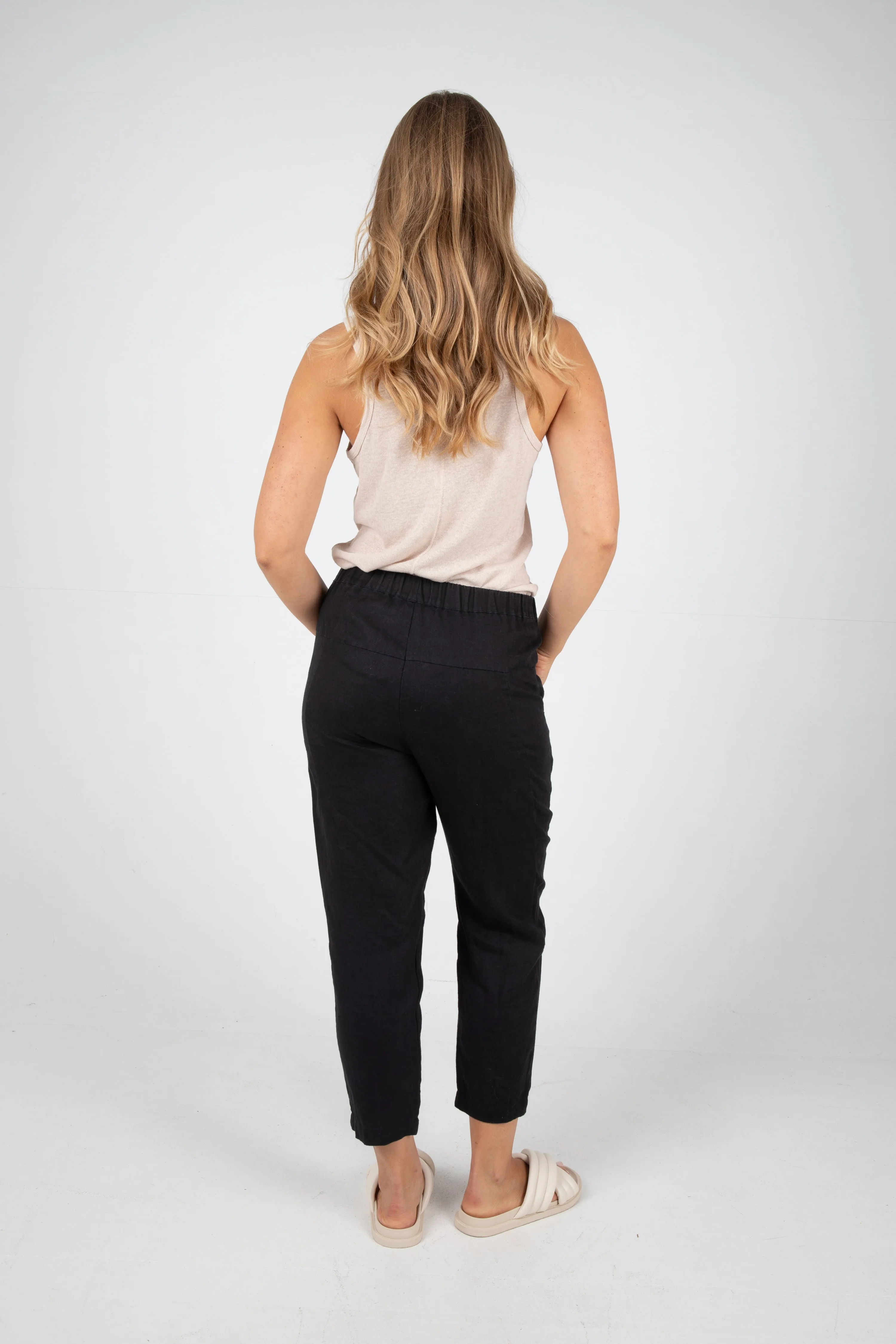HARLOW LINEN SINGLET - OATMEAL
