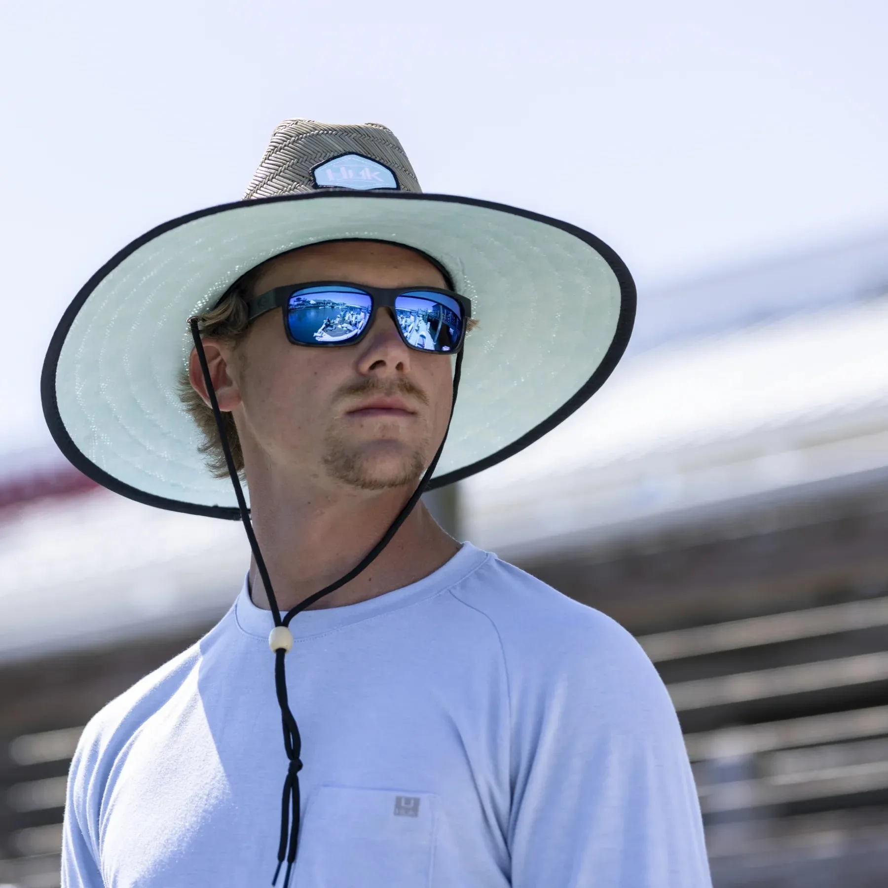 Huk Straw Hat in Aqua Stone