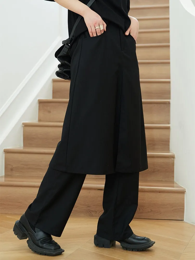 Jiwoo Skirted Wide Leg Trouser